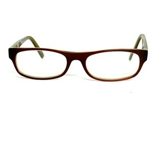Baron BZ41G Brown Olive Green Rectangular Eyeglass Frames 50-17-138 CF